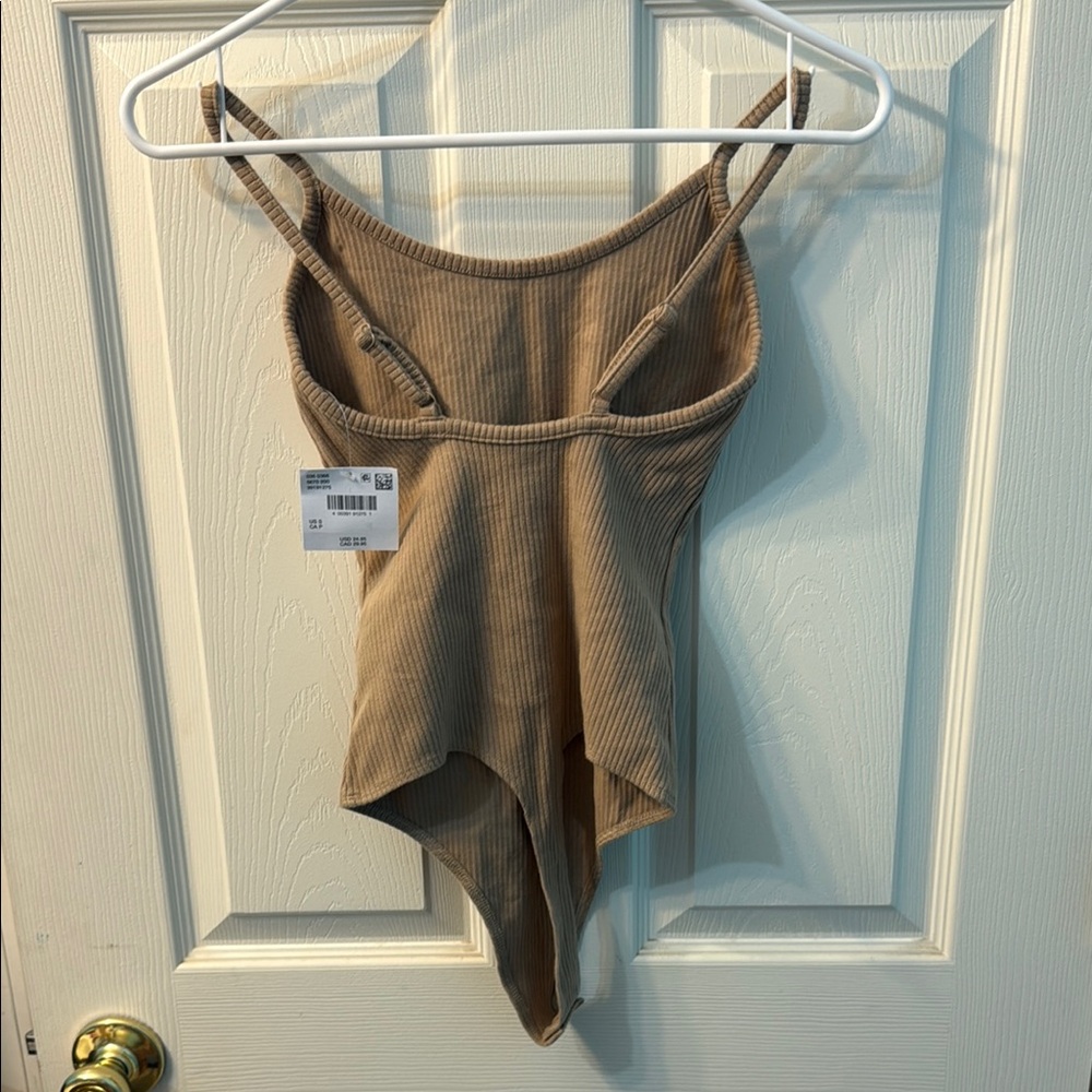 Tan Ribbed Bodysuit - Picture 2 of 5
